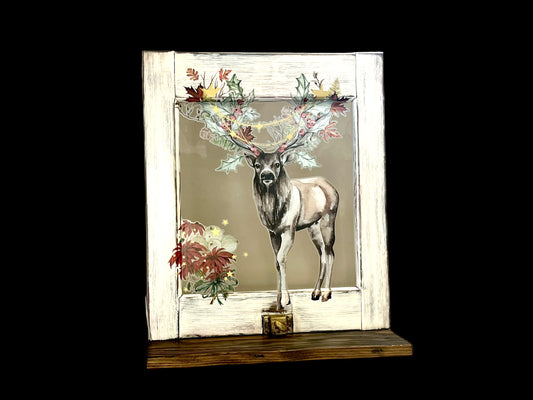 Christmas Window with Ledge & lights
