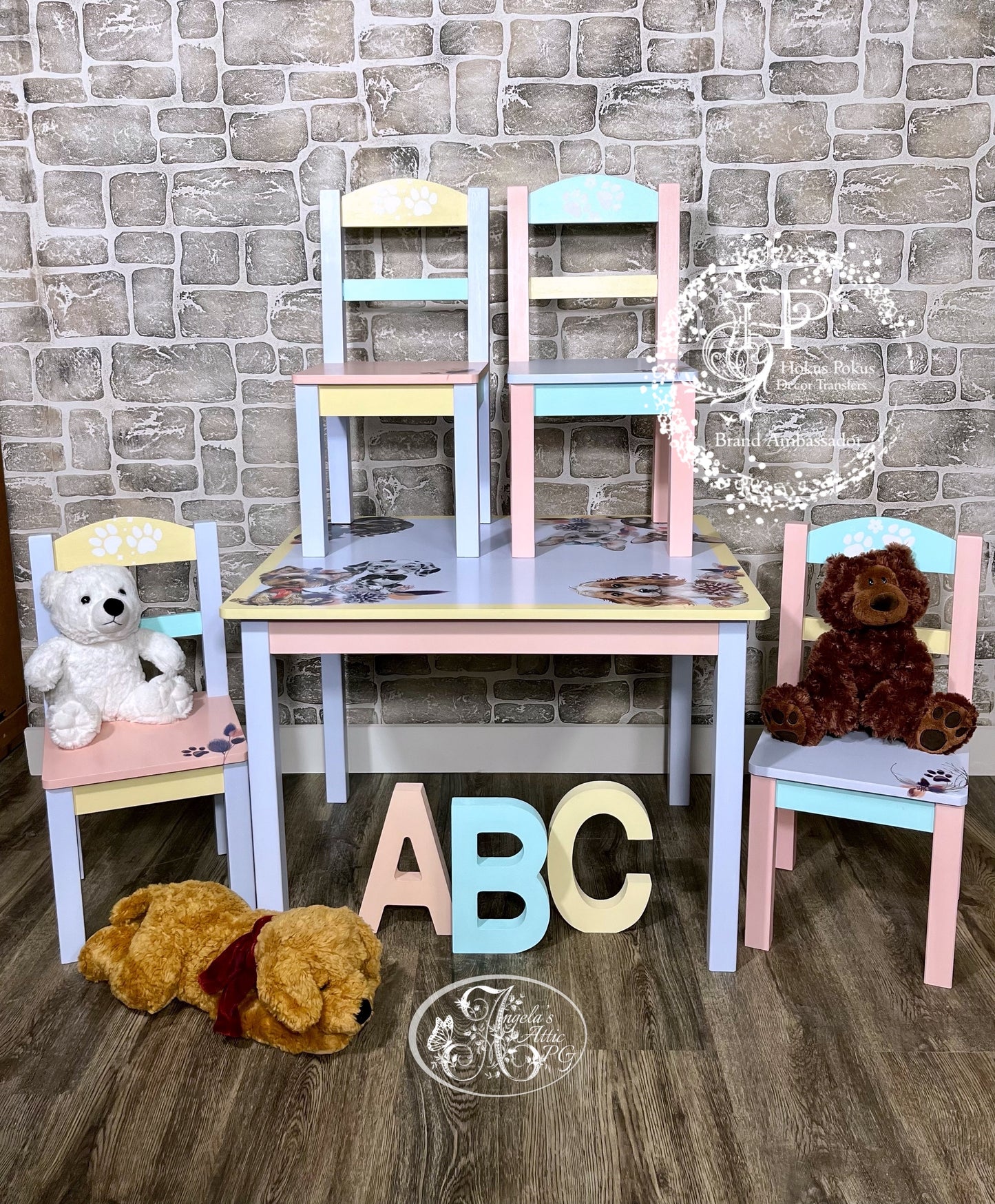Puppy Love Toddler Table set
