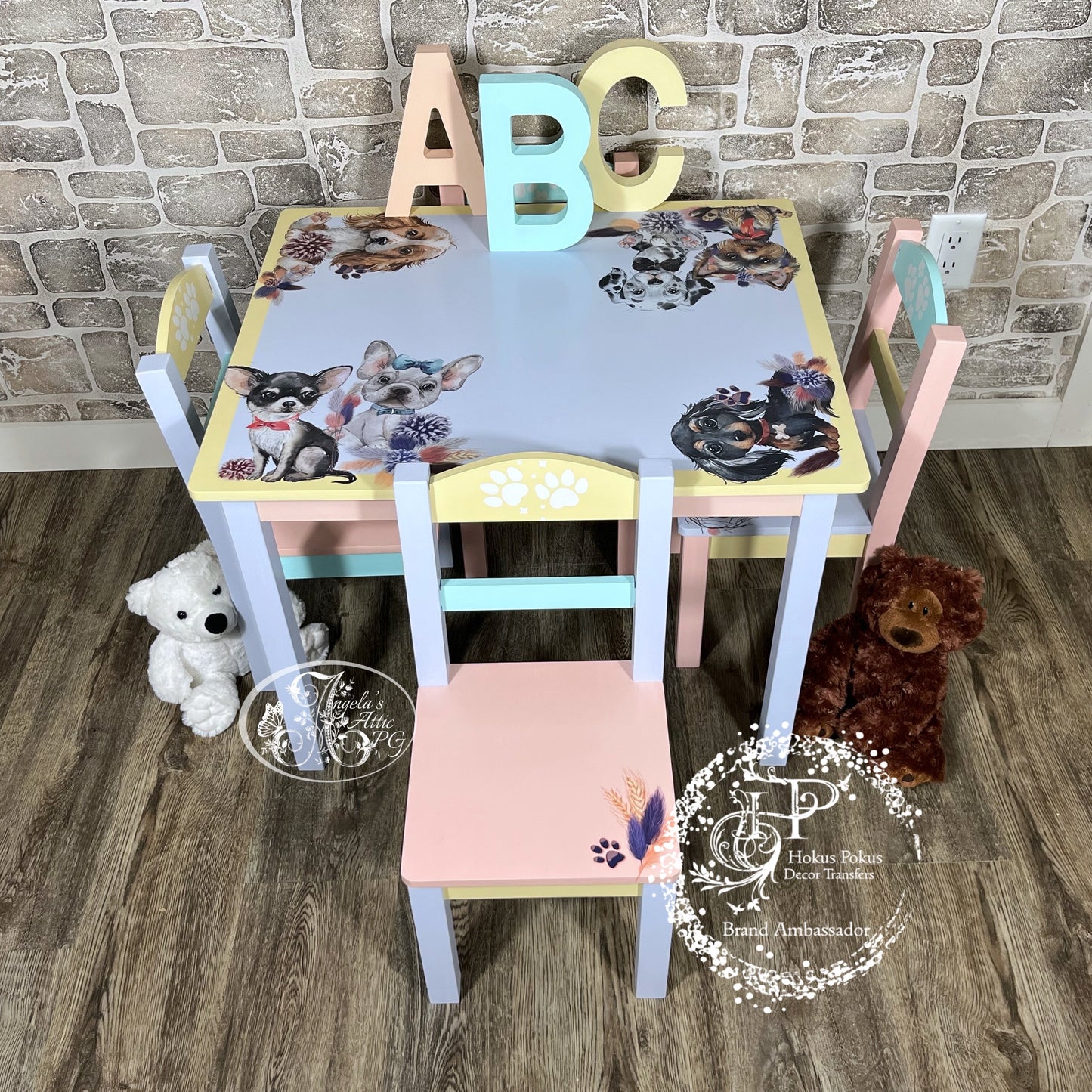 Puppy Love Toddler Table set