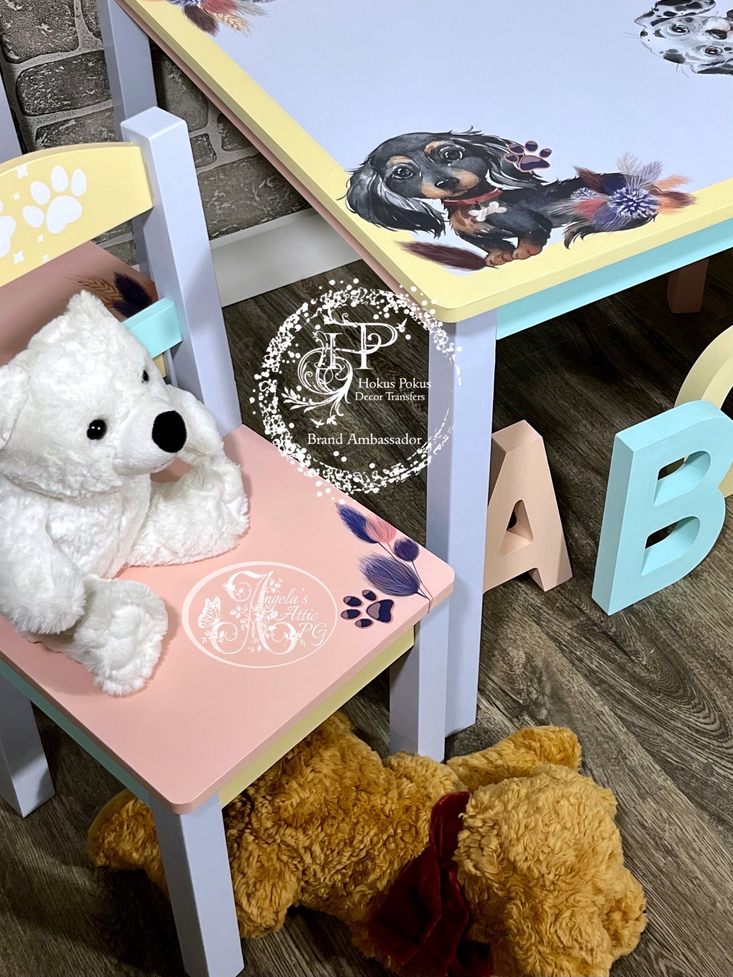 Puppy Love Toddler Table set