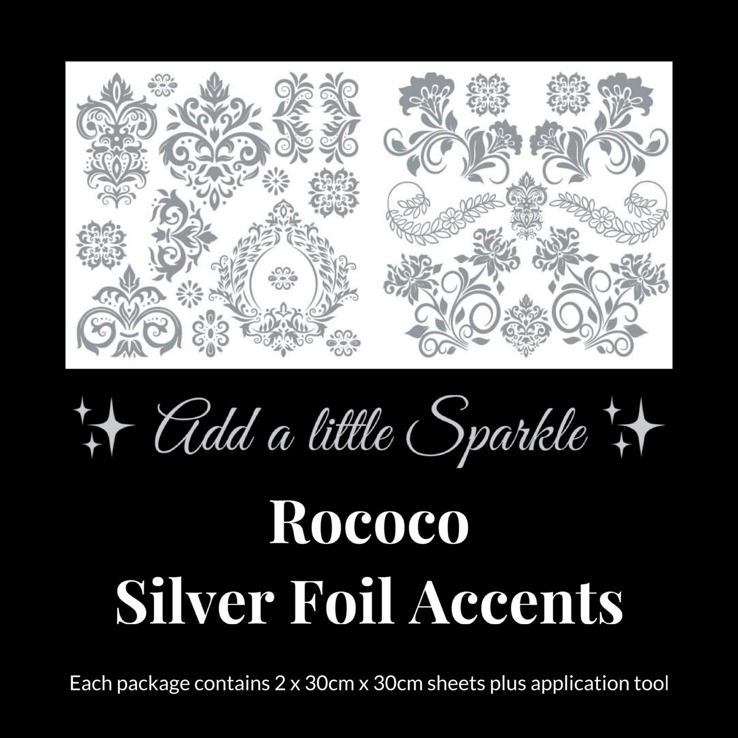 Rococo Silver Foil Accents