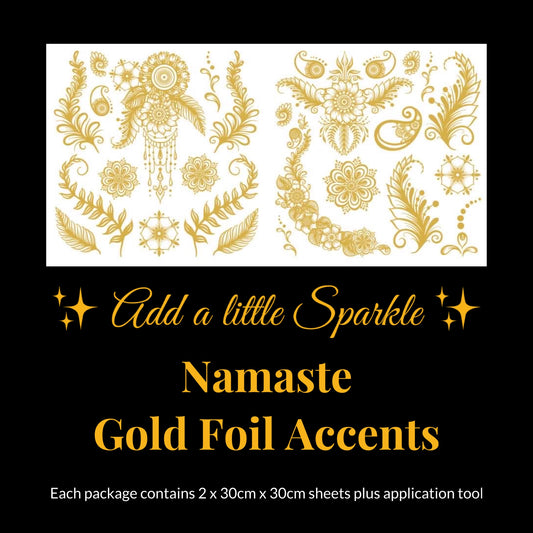 Namaste Gold Foil Accents