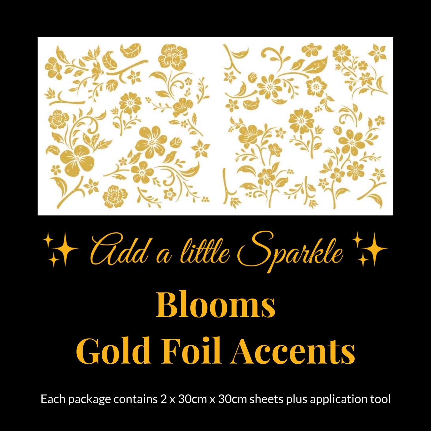 Blooms Gold Foil Accents