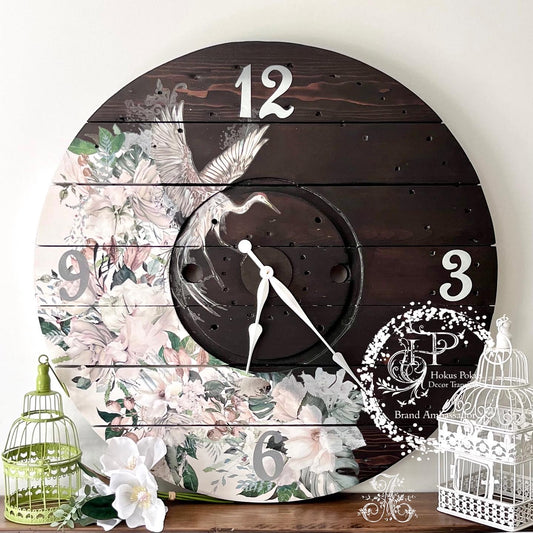 Rustic Elegance 36” Spool Clock